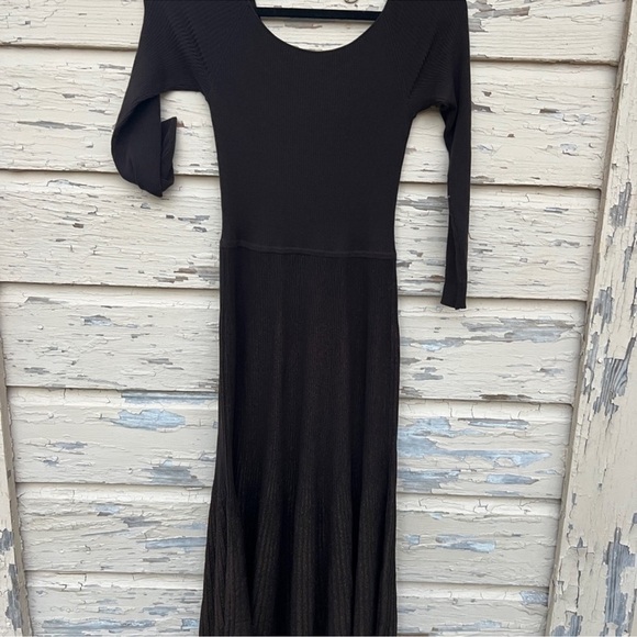 NWT! Banana Republic Chocolate Ganache Brown Sculpted V-Neck Maxi Dress - Picture 12 of 12